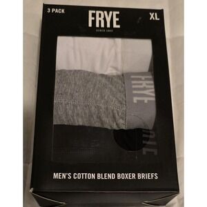 FRYE MENS 3 PK COTTON BLEND BOXER BRIEFS Muticolor  SZ X-Large NIB